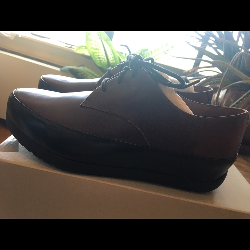 NWT FitFlop Beau Derby Hot Cherry Oxford Size8 - Picture 5 of 12